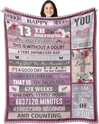 LINCMAN 18. syntymäpäivälahjat tytöille Peitto, 18. syntymäpäiväkoristeet tytöille, Parhaat 18-vuotiaan tytön syntymäpäivälahjat tyttärelle Bestie ...