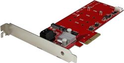2x M.2 NGFF SSD RAID -ohjainkortti ja 2 x SATA III -porttia - PCIe - kaksi korttipaikkaa PCI Express M.2 RAID -kortti ja kaksi SATA-porttia (PEXM2S...