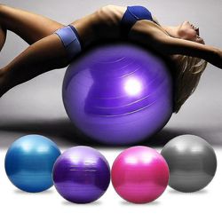 ny mote fitness oppblåsbar anti burst trening pvc trening gym yoga ball (lilla)