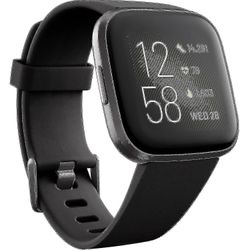 Versa 2 Smart Fitness Watch Sort Carbon Aluminium