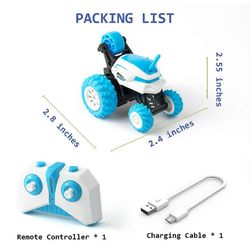 Sinovan Mini RC Cars Stunt Car Toy, 2.4GHz kaukosäädin Auto Kaksipuolinen kääntö 360 pyörivää ajoneuvoa, Lelut Lahjat lapsille Kävi koulua WJQYS8985BM