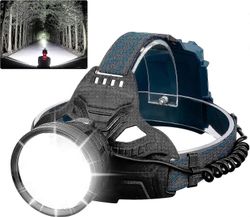 Ladattava LED-ajovalaisin aikuisille, 90 000 lumenia Erittäin kirkas ajovalaisin 90 säädettävää 4 tilaa IPX5 vedenpitävä USB-ladattava ajovalaisin ...