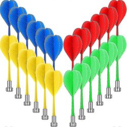 24 kappaletta Magneettinen darts Turvallisuus Muovi Darts korvaava darts korvaava dart pojille tytöille ja aikuisille kohdepeli