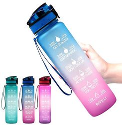 Handuo Gradient frostet Rejse Cup 1000ml Space Cup stor kapacitet Farverige