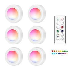 Best Trade 6 Pakkaa langattomat LED-kohdevalot kaukosäätimillä