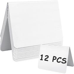 12kpl pieni taulukyltti liitukylteille, helppo kirjoittaa ja pyyhkiä, ruokaetiketit, buffetpöydät, juhlapöydät, pienet taulukyltit valkoinen 12pcs