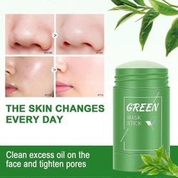 unbrand 2 kpl Green Mask Stick, Green Tea Mask, Green Tea Clay Mask, Green Tea Purifying Clay kosteuttavaan & öljynhallintaan, puhdistukseen, ravit...
