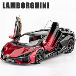 1:24 Lamborghini Revuelto Supercar Alloy Auto Diecasts & Toy Vehicles Metalli Lelu Auto Malli Ääni ja valo Kokoelma Lasten lelu Punainen