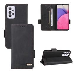 Gangxun Etui til Samsung Galaxy A33 5g læderetui Folio Flip med kreditkortspor Etui Coque Sort