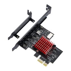Pcie USB 3.1 Gen2 Type-e utvidelseskort, 10 Gbps Pci Express 3.0 1x til 20pin frontpanel Type C Conne svart rød