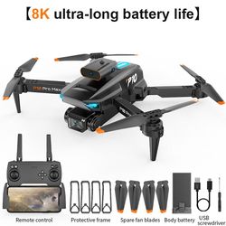 Sajygv P10 8k drone med hd esc, kamera til turister, 5g wifi, FPV 360, fuld forhindringsundgåelse, optisk flow, svæve, foldbar quadcopter, legetøj ...