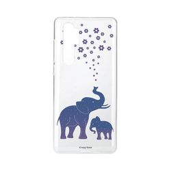 Crazy Kase Hull For Xiaomi Mi Bemærk 10 Lite Blød blå elefant