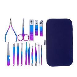 Zhuopai Eagle næb Rustfrit stål manicure Sæt Skønhed saks Pedicure kniv Neglesak sæt neglepleje kit 12 sæt 12 sets
