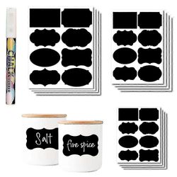 96 Premium Liitutaulu tarrat Irtotavarana - Ilmainen pyyhittävyys Liitukynä - Astianpesukoneen turvallinen liitulauta Mason Purkki Tarrat - Irrotet...