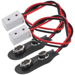 2kpl nukkekoti miniatyyri 9V kevyt virtalähde akun liitäntä johto johdon lisävaruste 15.00X1.60X0.70CM