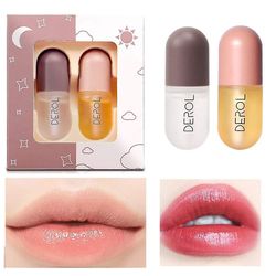 Mikasa Dag og nat plumping sæt straks buttet og lysere Lip Gloss Lip Oil varig fugtgivende Reduce Lip Gloss