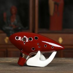 Mikasa Ocarina keramisk alto legenden om Zelda fløjte instrument Vin rød