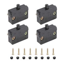 4 kpl kaapin oven kytkinkaapin lamppukytkimen laatikot avautuvat ovea suljettaessa, soveltuu 12V 24V 110V musta