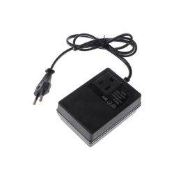 200W AC 220V - 110V vähentää muuntajan muuntaa matkatehoa EU-pistokesovitin Musta