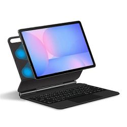 Yhteensopiva Samsung Galaxy Tab S10 FE magneettisen kelluvan Bluetooth-yhteensopivan näppäimistön (venäläisen) + nahkaisen tablettikotelon kanssa M...