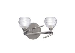 Inspired Lighting Loop væglampe skiftede 2 lys G9 ECO, Satin nikkel