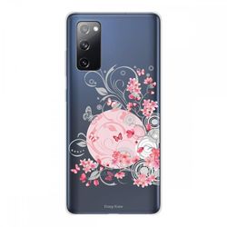 Crazy Kase Hull Til Samsung Galaxy S20 Fe i silikone fleksibel 1 mm, blomst og sommerfugl