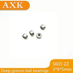 Tidsbegrænset kampagne S603zz Abec-3 (10stk) 3x9x5mm rustfrit stål leje miniature 603zz / ss