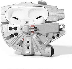 Ubiuo Øretelefondeksel til Airpods Pro Case Spacecraft Millennium Falcon hodetelefondeksel til Apple Air Pods 2 Earpods beskyttelsesdeksel (for Air...