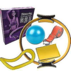 Mikasa Pilates Udstyr 6 stk / sæt Yoga Fitness Pilates Ring Yoga Ball Gul