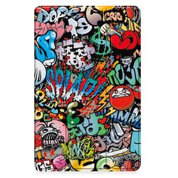 Samsung Galaxy Tab A9 Plus 11" 2023 -kotelo, ohut jalusta kova selkä kuori suojaava älykäs kansi automaattisella uniherätysominaisuudella, graffiti