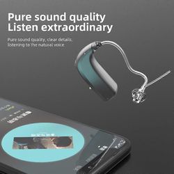 Ladattava digitaalinen kuulokoje Bluetooth Open Fit OE -äänenvahvistin langaton kuulonalenema Kuulovahvistin toimii puhelimen kanssa Pari