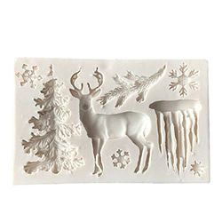Varychmoo Jul 3d Snefnug Silikone Fondant Mold Cake Dekorative Border Bagning Mould 2