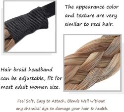 Frisure Pigtail Flettet Hair Band Piger Elastik Hår Band Kvindelige Hovedbeklædning - Light Brown