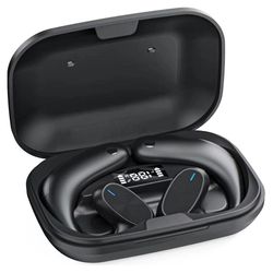 X6 Pro Bluetooth 5.0 ørekrok Sports Headset Digital Display Trådløs Stereo Musikk Øretelefon