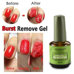 Burst Nail Polish Remover Special kynsilakkaliiman helppoon poistamiseen Magic Gel Kynsilakanpoistoaine Fast Remove Base Top Coat 15 ml 3