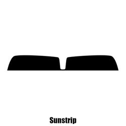 Window-Tint Sun Strip for Chevrolet Aveo 5-dørs Hatchback - 2005 til 2011 pre-cut sunstrip 5% limo sort