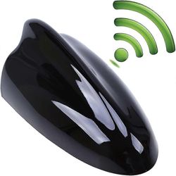 Universal Car Shark Fin -antenni Am/fm-radiosignaalin kattoantenni Auto Suv Truck Offroad -autolle liimapohjalla (musta)