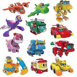 Uusimmat Abs Min muodonmuutos Gogo Dino Toimintahahmot Rex Transformation Auto Lentokone Moottorivene Nosturi Dinosaurus Lelut lapsille Ei laatikko...