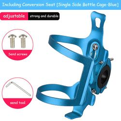 Aluminiumslegering cykel kedel ramme integreret mountainbike vand kop holder blå Single side base