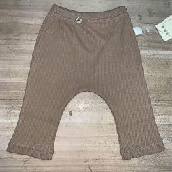 Forår Nyfødte Baby Leggings / - Ribbede Elastiske Stribede Bukser Khaki bukser 6M