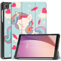 Malet læderetui til Lenovo Tab M8 4th Gen / TB-300FU Unicorn