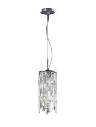 Inspired Lighting Maddison Loft Vedhæng Cylinder 2 Lys poleret Krom, Krystal