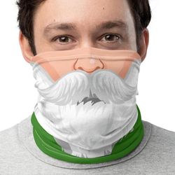 Varychmoo Jul Santa Balaclava Ansigtsmasker Snood Rør Hals Varmere Biker Tørklæde Grøn