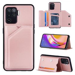 Gangxun Sag for Oppo A94 Vintage Cuir Cover Læderetui kofanger - Rose