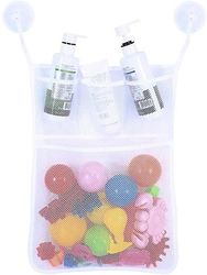 Xqday Bad Legetøj Opbevaring Organizer Baby Bath Legetøj Organizer Mesh Storage Net til brusebad