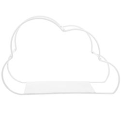 Cloud Wire Shelf Rack Teline Moderni metallilankakirjahylly Yksinkertainen aikakauslehtiteline teline Kotitoimisto Valkoinen 32,00X21,50X9,80CM Säi...