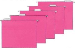 Riippuvat tiedostokansiot, kirjainkoko, vaaleanpunainen, 25-pakkaus HK