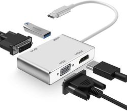 Usb C til Hdmi Dvi Vga-adapter