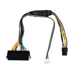 ATX Main 24Pin naaras - 6Pin uros 6Pin PCI-E PSU Virtalähteen syöttökaapelin liitin Elite 81: lle Valokuvan väri