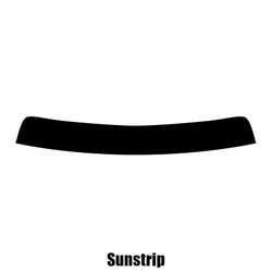 Window-Tint Sun Strip for Chrysler Grand Voyager - 2001 til 2008 pre-cut sunstrip 5% limo sort